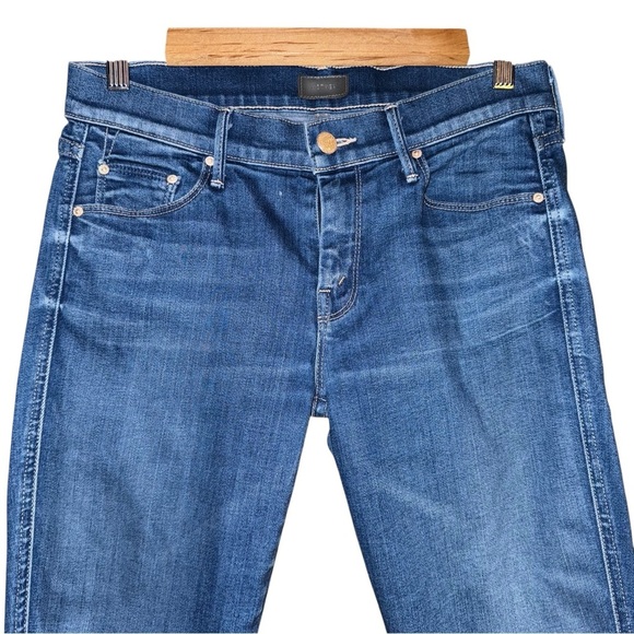 MOTHER The Vamp Spiked Heels to Tractor Wheels Skinny Ankle Jeans Blue Size 27 - Picture 4 of 15